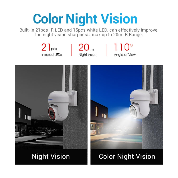 ESCAM PVR007 3MP Smart HD WiFi Camera Support Full Color Night Vision / Motion Detection / Sound Alarm / TF Card, PVR007 ESCAM PVR007 3MP Smart HD WiFi Camera Support Full Color Night Vision / Motion Detection / Sound Alarm / TF Card, PVR007